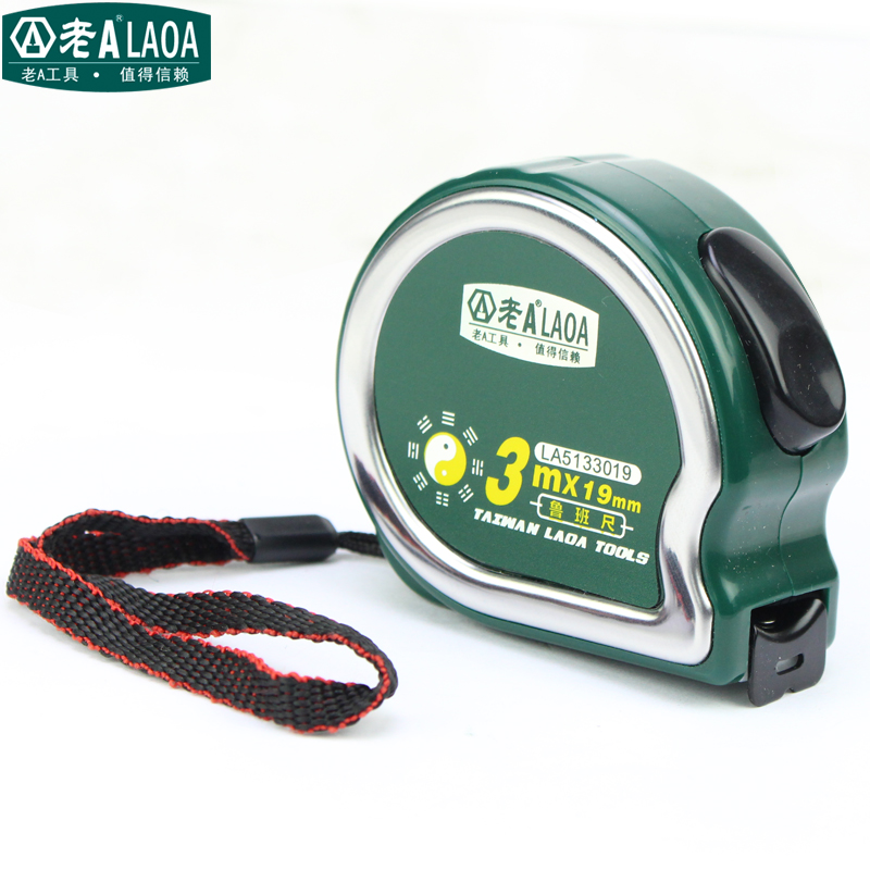 老a(laoa)双金属壳鲁班尺/风水尺/钢卷尺 3米