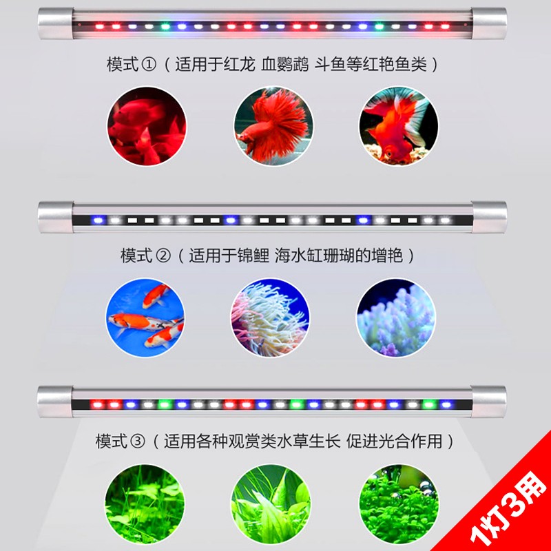 Sobo 松宝鱼缸灯led灯防水照明灯水草灯草缸灯潜水灯赏鱼t8灯管鹦鹉龙鱼灯t8 150d 15w 适用128 150缸 虎窝购