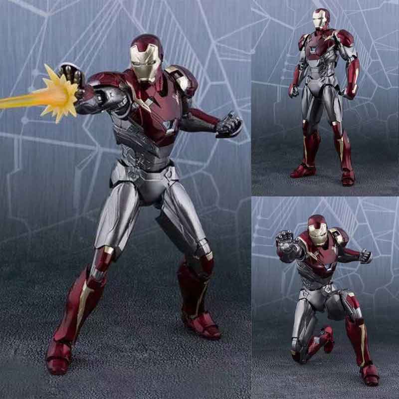 可动手办 蜘蛛侠英雄归来 可替换手 托尼斯塔克玩具摆件 钢铁侠mark