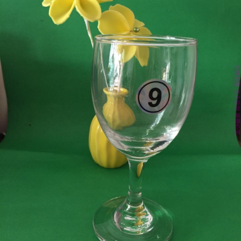 攸竹5张黑数字号码防水贴纸公司管理水杯1-25号ktv酒杯茶杯记号贴