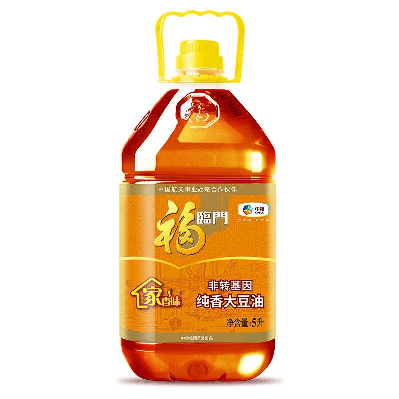 福临门 家香味 非转基因 纯香大豆油 5L