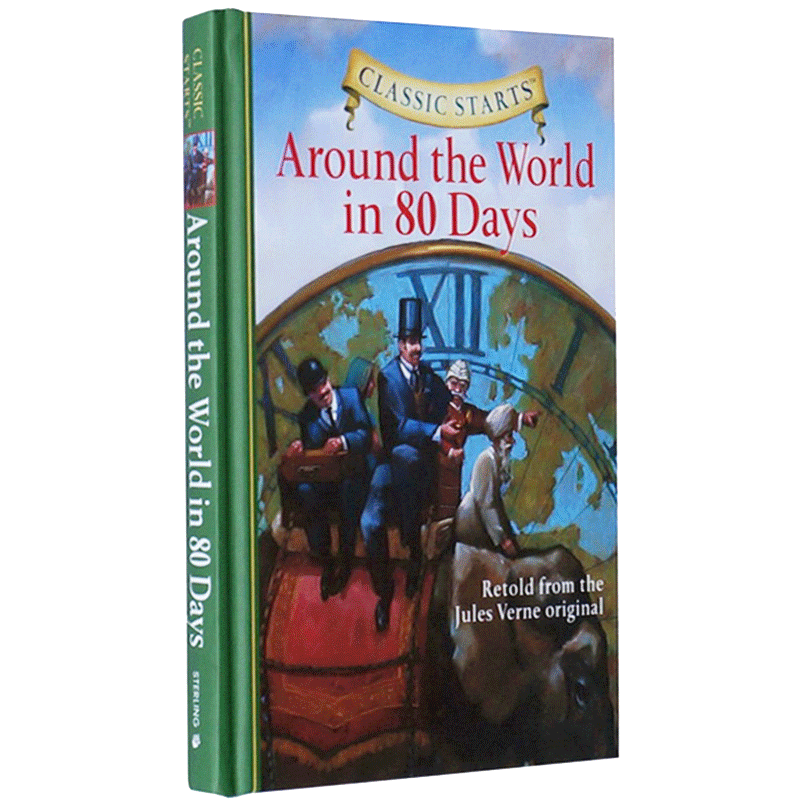 英文原版精装小说 Classic Starts系列 Around the World in 80 Days 环游世界八十天 英文原版儿童小说 世界经典名著 精装版