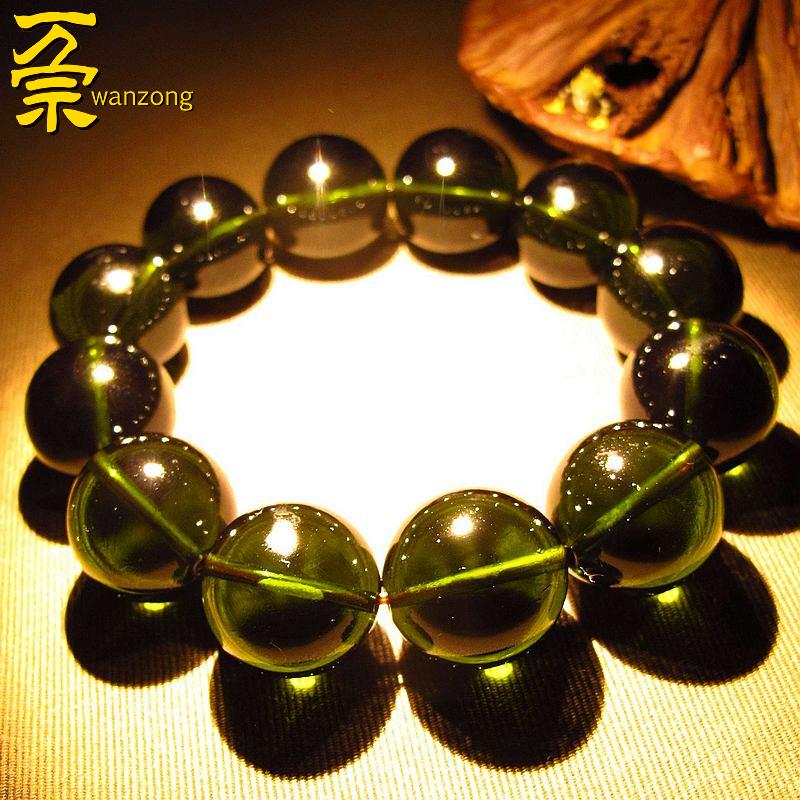 万宗【20mm】捷克陨石手链男手串佛珠收藏级玻陨石
