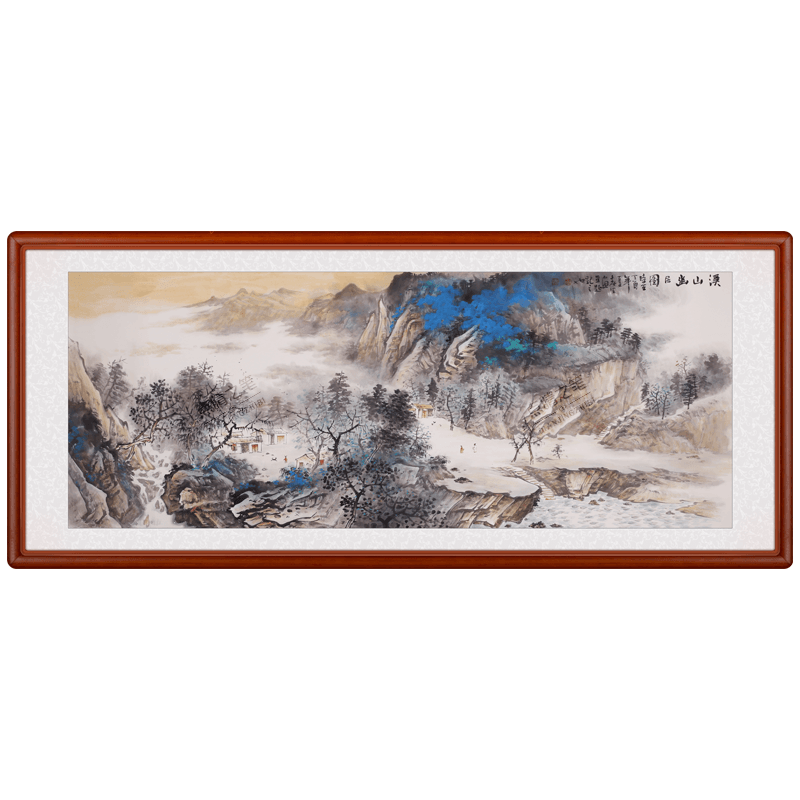 琅柜坊 客厅山水画水墨手绘水墨国画办公室挂画莫春生 a款-溪山幽居图