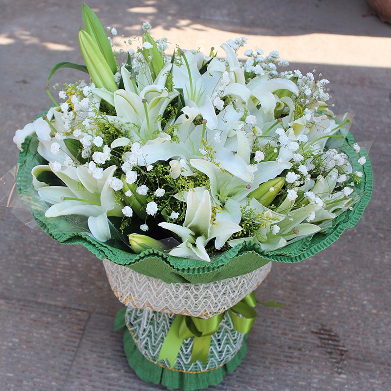馨冠鲜花速递高考毕业季香水百合玫瑰花束生日花束送女友全国同城配送