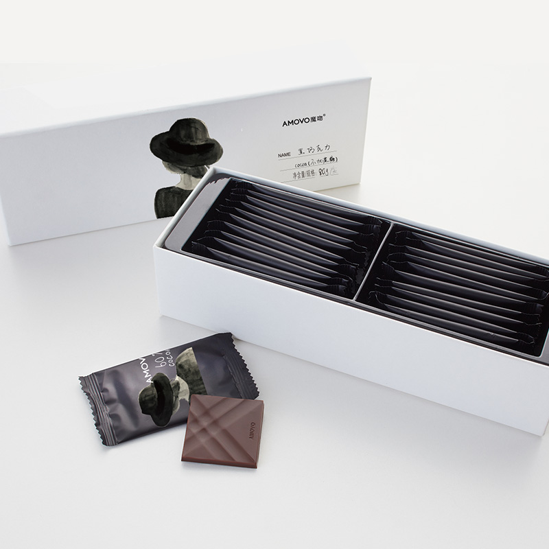 魔吻(amovo)比利时原料纯黑巧克力无蔗糖添加纯可可脂休闲零食 (无