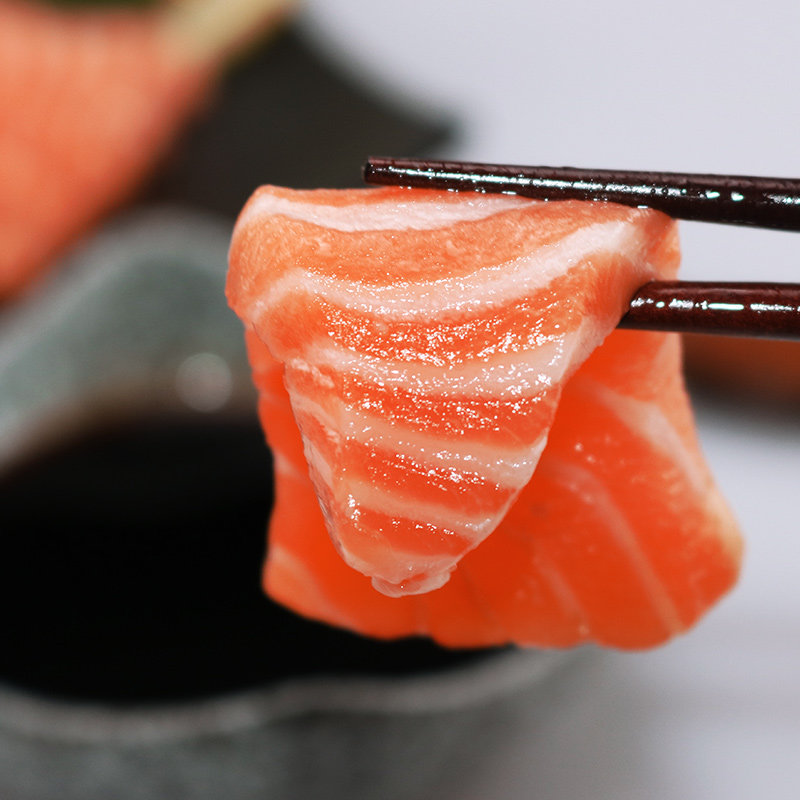 聚鲜品 挪威冰鲜三文鱼(大西洋鲑)整块带皮500g 袋装进口海鲜刺身生鱼片 切片（去皮400g）