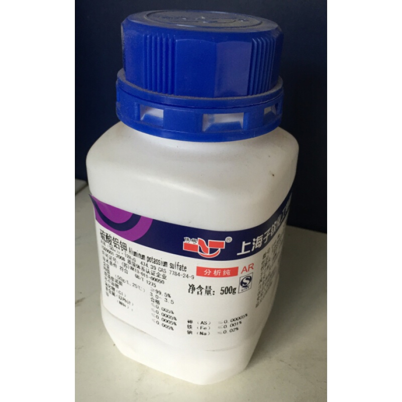 硫酸铝钾 500g 白矾 钾明矾 明矾 净水 分析纯 耗材