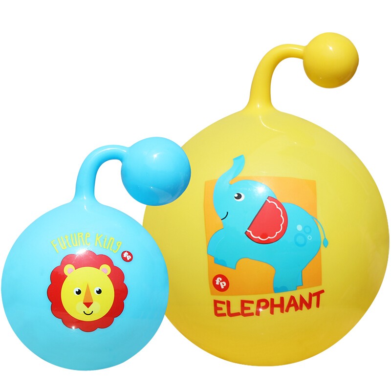 费雪（Fisher-Price）皮球婴儿0-1-3岁儿童玩具球甩甩摇铃球婴幼儿拍拍球 蓝黄组合送气筒气针