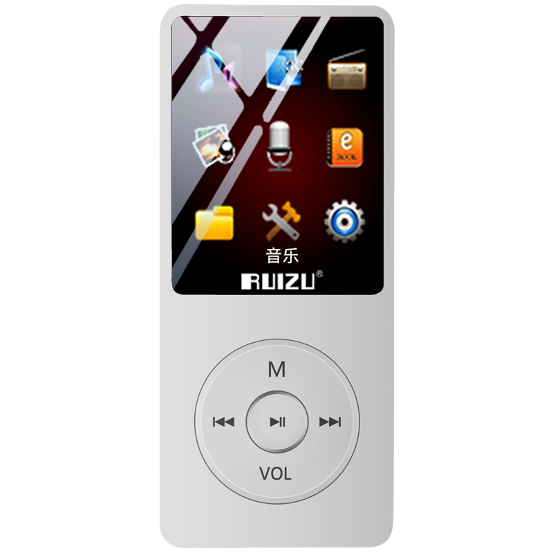 锐族（RUIZU）X02 8G 白色 运动MP3/MP4音乐播放器迷你学生随身听便携式电子书英语听力插卡