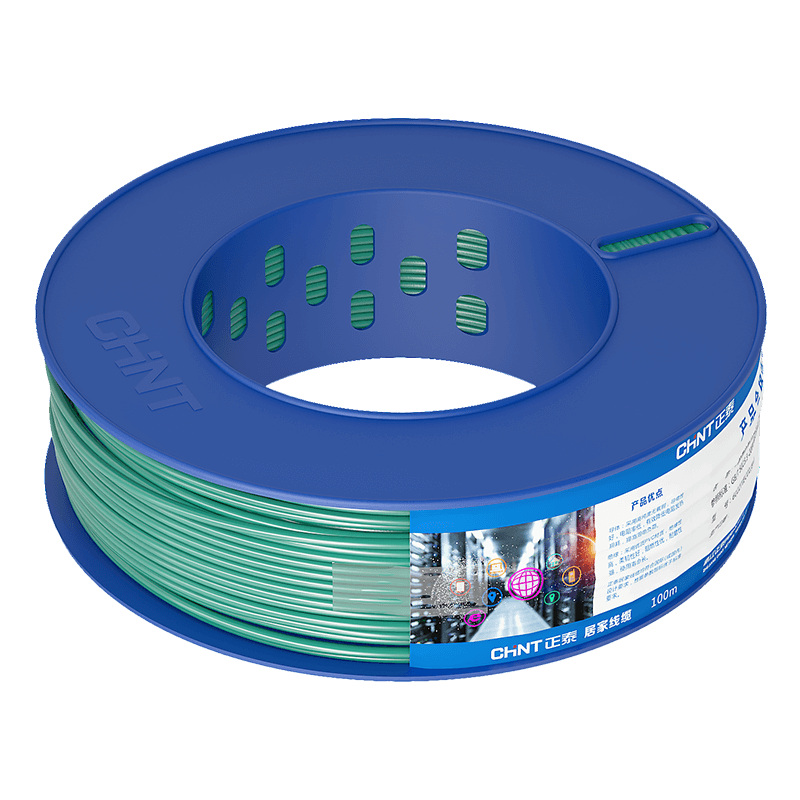 正泰（CHNT）电线铜芯电缆BV1.5平方电源线国标单芯单股家装硬线 绿色BV1.5 100米