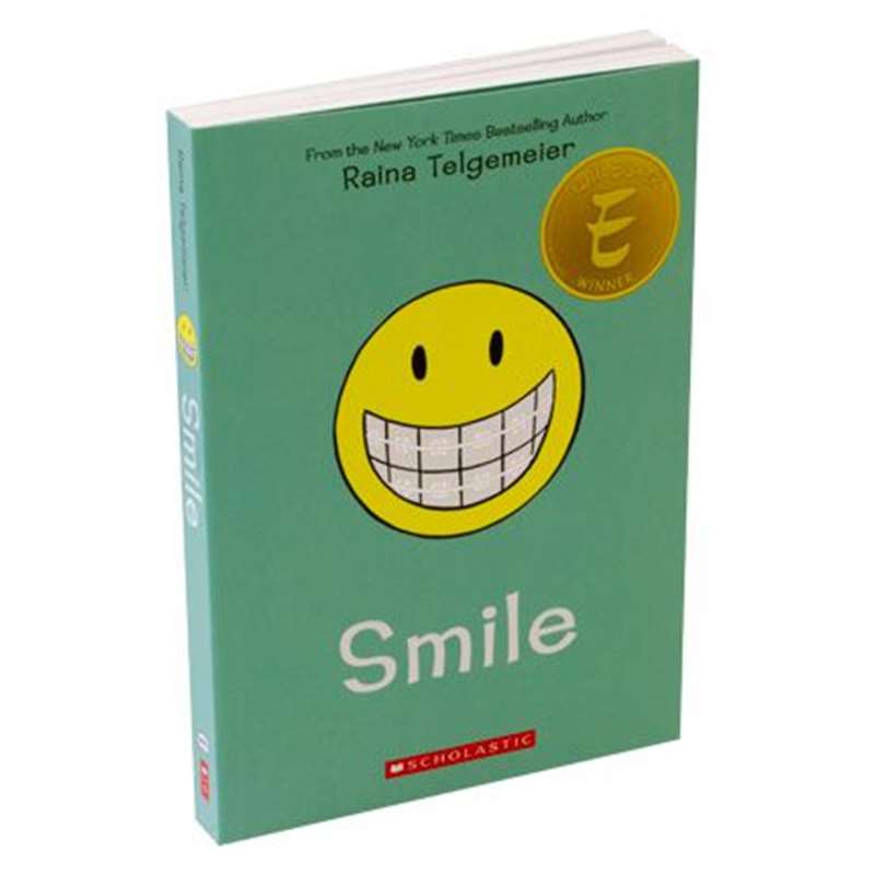 Smile 微笑 英文原版漫画书籍Raina Telgemeier全彩漫画绘本女孩中学到大学的蜕变和成长纽约时报推荐Gr