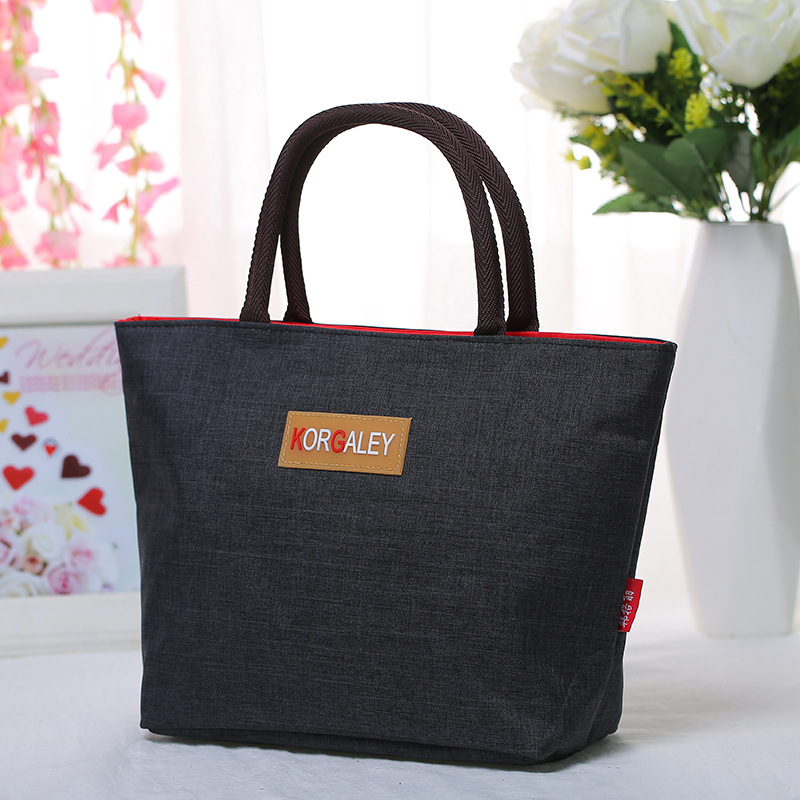 创京懿选手提布包防泼水帆布女包妈妈手买菜包小布包 灰黑色