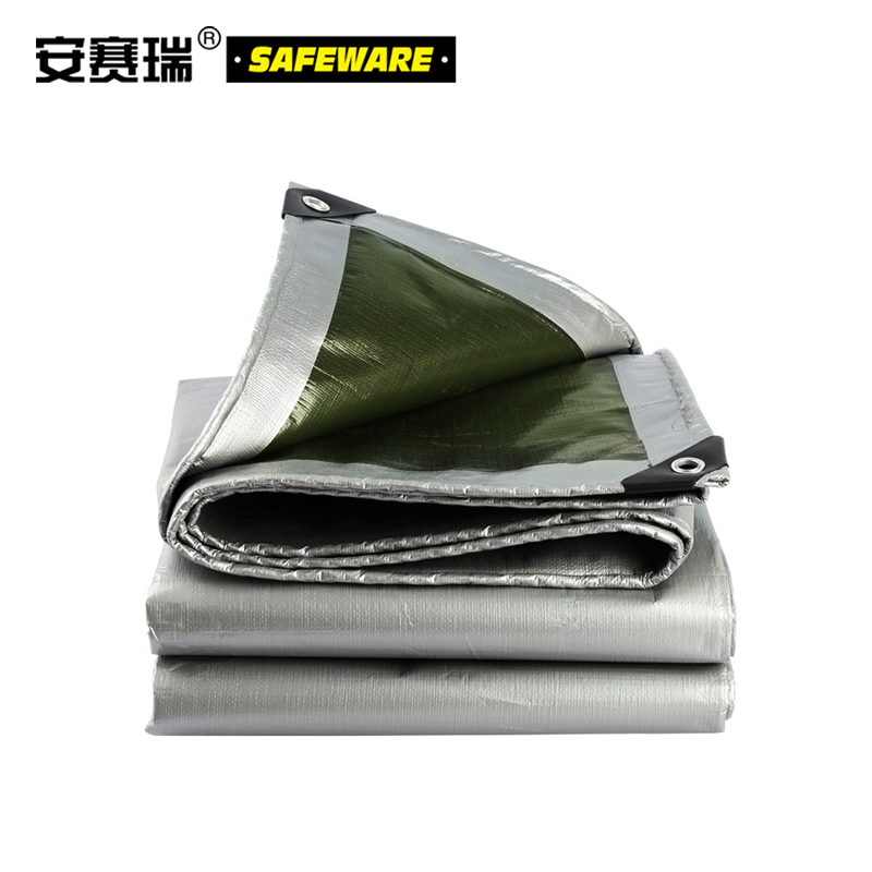 安赛瑞 加厚防雨布(银白)pe聚乙烯防雨布 加厚防雨篷布 银白色防雨布