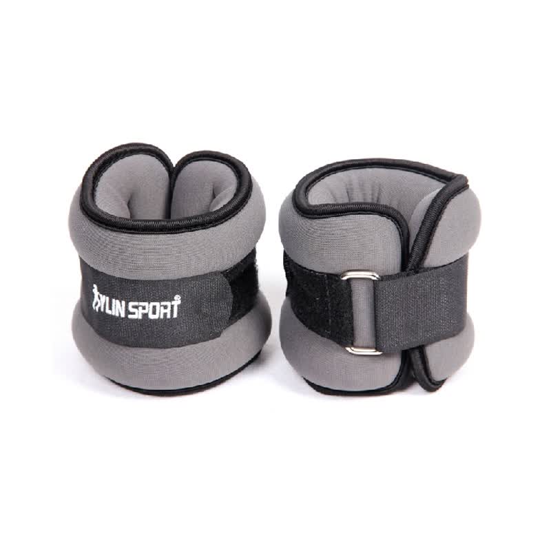骐骏 绑腿沙袋 长跑负重沙包绑手腕 脚腕铁砂男女士儿童跑步沙袋 灰色