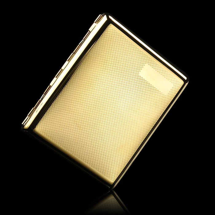 原装铜制金属20支装烟盒316镀金蜂巢创意烟盒 金色奢华大气 带礼盒 送朋友礼物