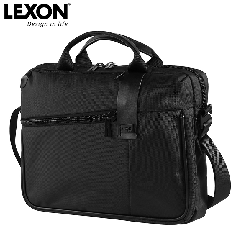 乐上（LEXON）13英寸笔记本电脑包男士单肩公文包EVO手提公事包 13英寸黑色1225N