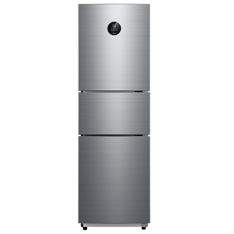 美的(Midea)260升 风冷无霜三门冰箱小型家用一级能效双变频冷藏冷冻省电节能环保保鲜  BCD-260WTPZM(E)