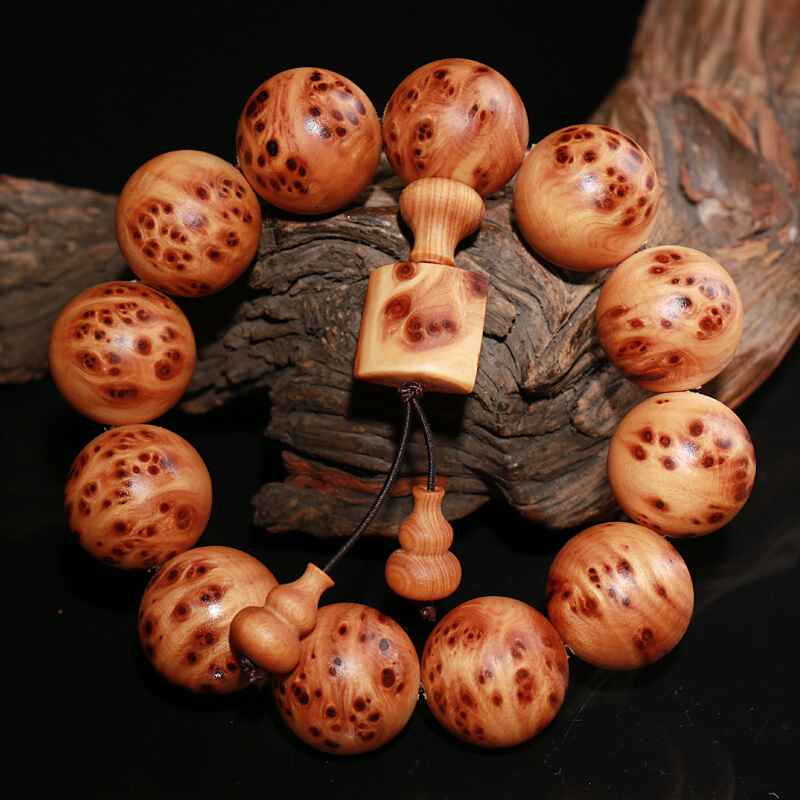 览日鸟太行老料崖柏手串满疤雀眼陈化料2.0手串文玩木手链男佛珠 2.