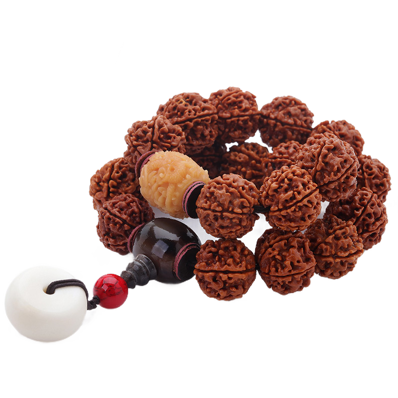 慕木閣尼泊爾大金剛菩提紅皮六瓣雙龍滿肉五瓣菩提佛珠手持車掛 mmg2699 手把件 六瓣17-18毫米*22顆