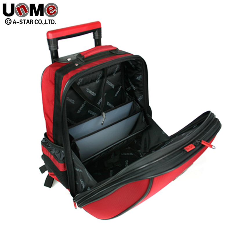 UnMeunme台湾书包男小学生书包男双肩包减负3年级-初中小学生拉杆书包 3年级-初中黑色(带定制雨罩)