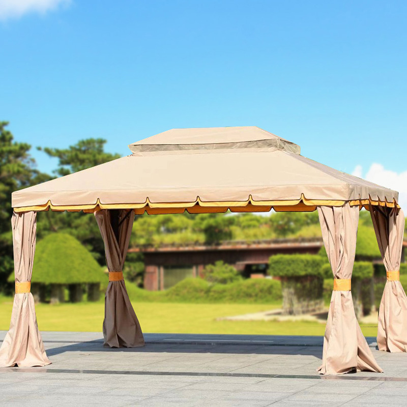 双帝 户外帐篷雨篷遮阳棚大型遮阳伞室外折叠棚广场活动遮阳篷 3*3米