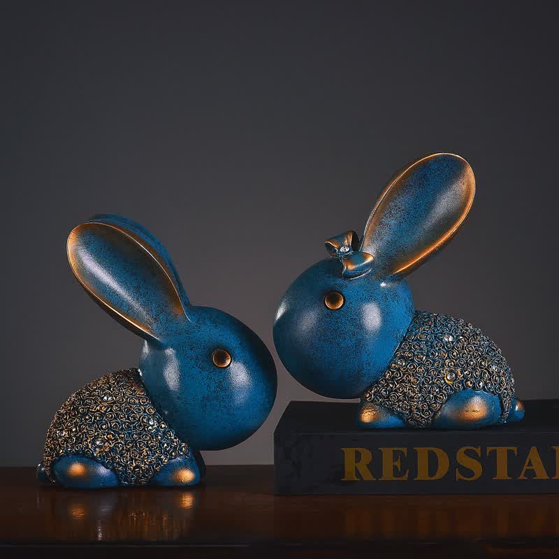 福美林(fumeilin)兔子欧式客厅家居装饰品创意电视柜酒柜抽象工艺品