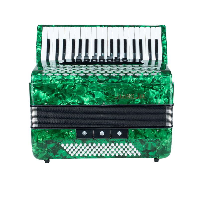 姜杰 JiangJie手风琴成人100BS80贝斯60贝司18mm键盘 80贝司 绿色