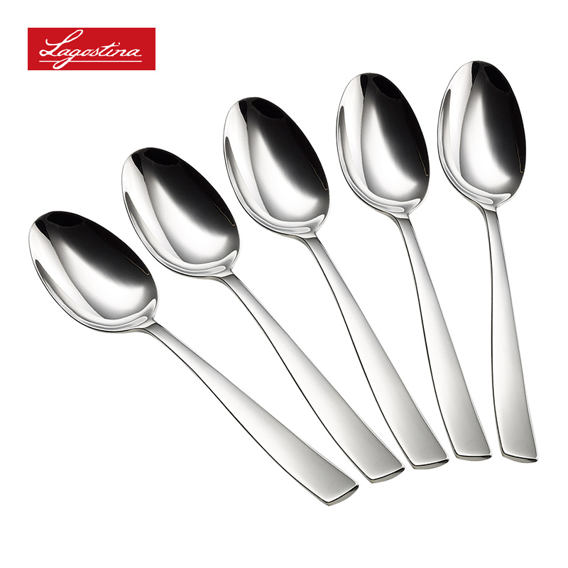 拉歌蒂尼餐勺套装 西餐汤勺 18/10不锈钢欧式餐勺5件套 意大利可丽系列名师设计 可丽餐勺餐勺五件套