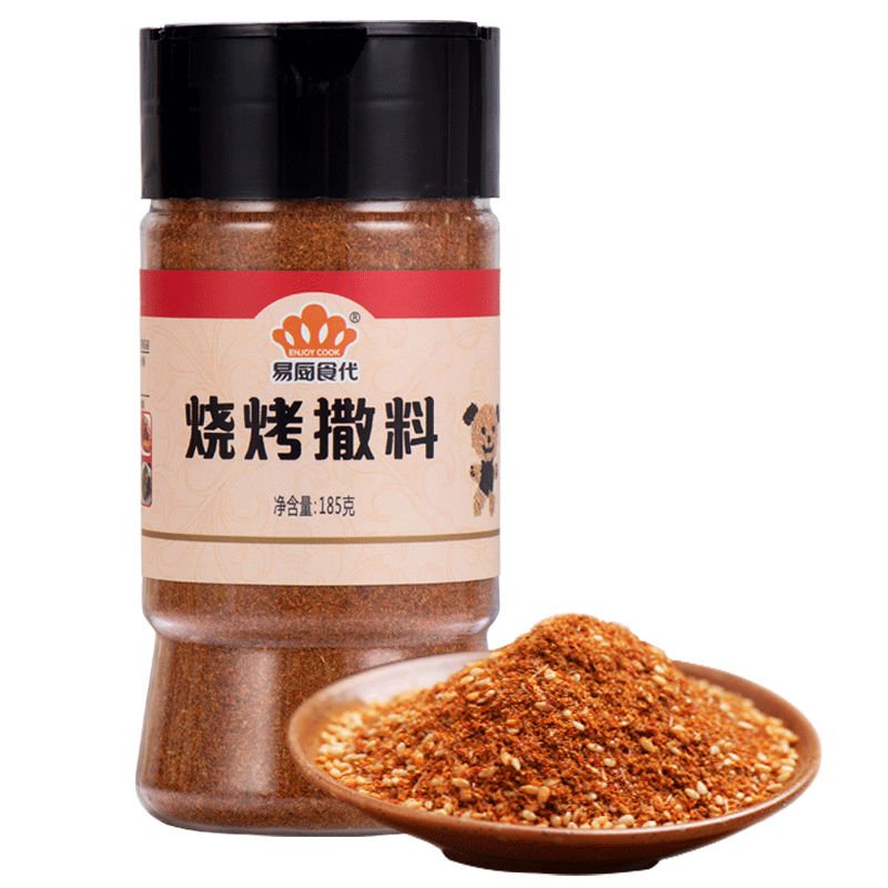 易厨食代 烧烤调料 孜然粉辣椒面白芝麻混合撒料 厨房调味品185g