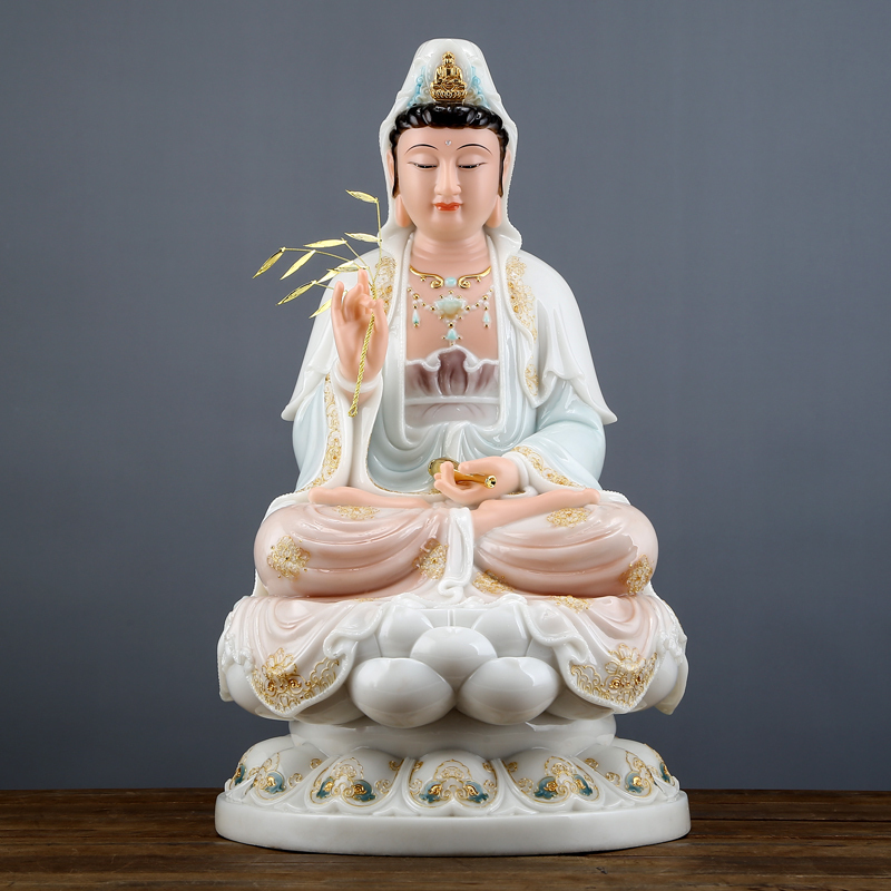 圆通 汉白玉观音菩萨佛像家用观世音菩萨地藏王菩萨释迦牟尼佛像摆件