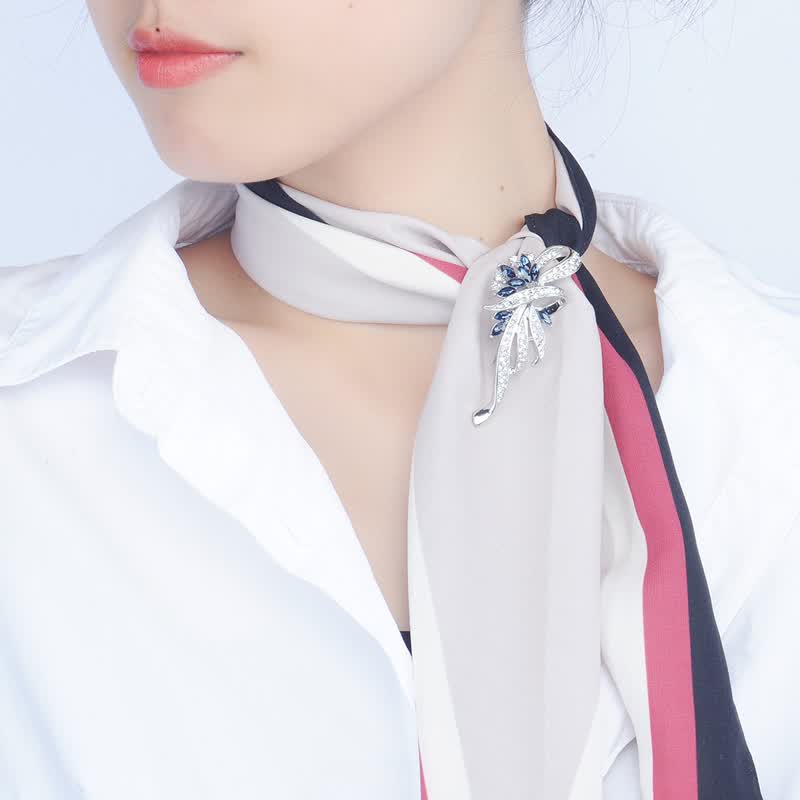 timebetter高档胸针女简约气质轻奢胸花西装配饰精美包装生日礼物【曼舞】 标准版（合金材质）/鸢尾蓝 默认1