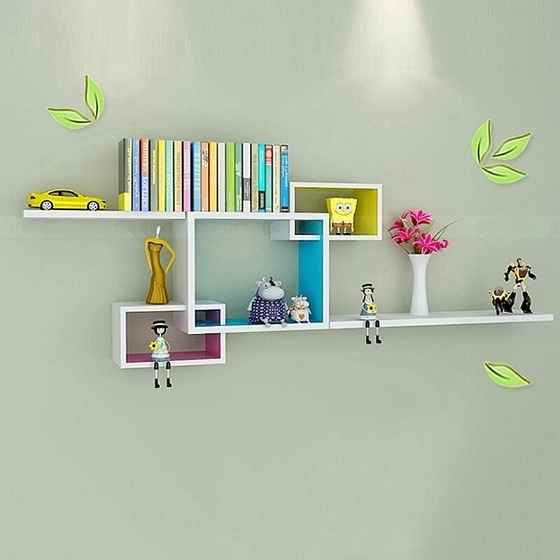 城市密碼墻上置物架客廳電視背景墻墻面裝飾架壁掛墻壁隔板臥室墻柜 套餐A