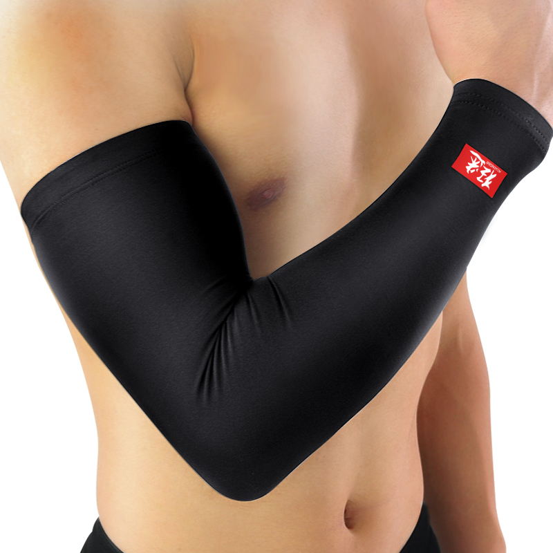 狂迷（kuangmi） 狂迷运动护臂 加长护肘透气袖套篮球装备护具 单只装 黑色 L