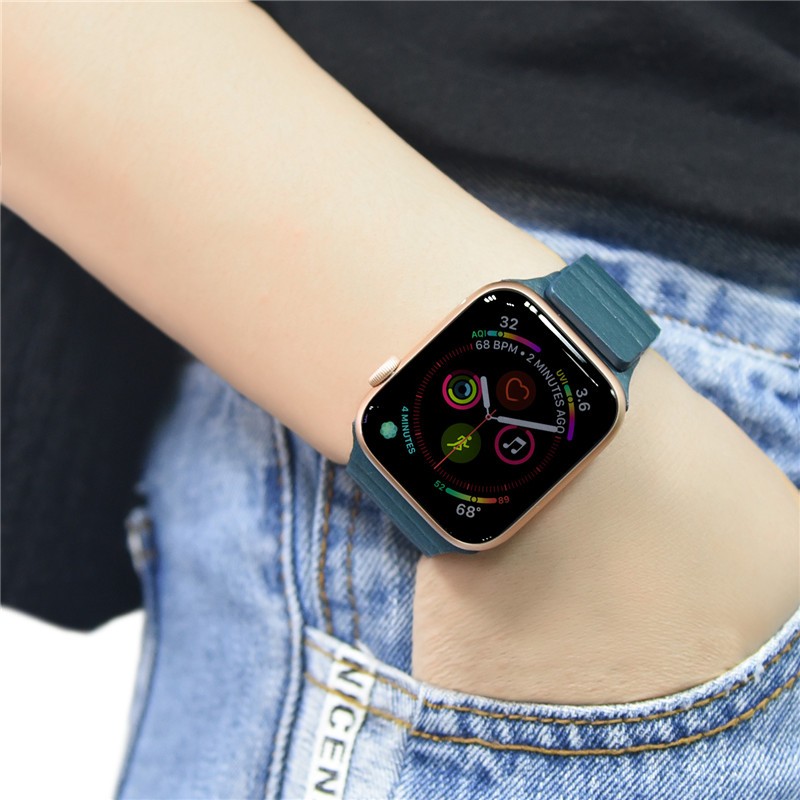 iwatch6代表带 苹果手表se表带皮质回环 apple watch6/5/4/3/2代真皮