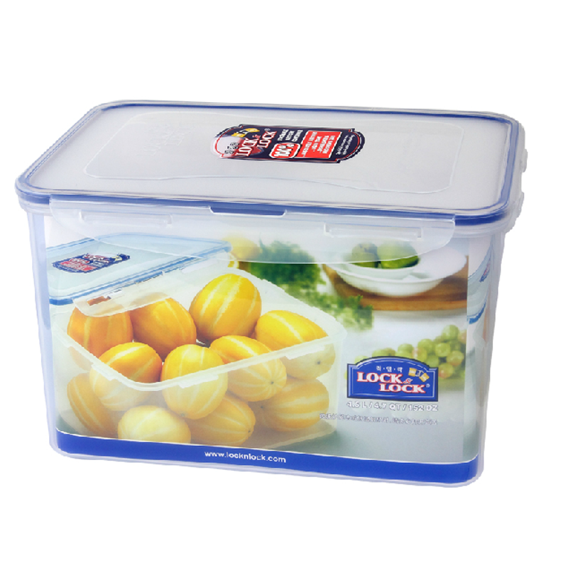 乐扣乐扣（LOCK&LOCK） 保鲜盒大米桶塑料冰箱储物盒 玩具收纳箱 面包储藏盒相机盒 HPL827(4.5L)