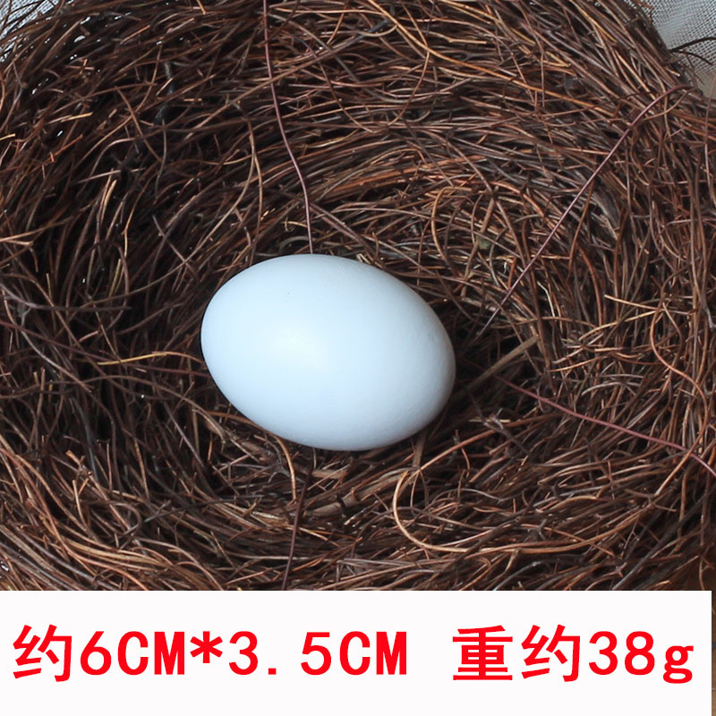 鸟窝鸟巢鹦鹉窝鸽子窝鸡窝草编草窝鸟蛋手工编织创意户外装饰 白色