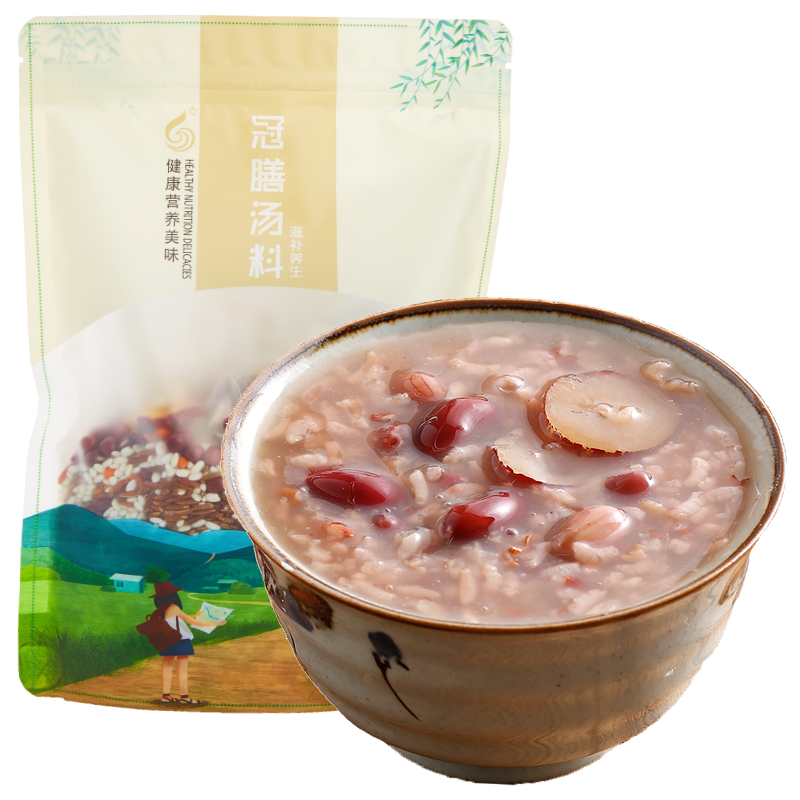 冠膳 七红粥 红花生红豆红米粥 旺血气 五谷杂粮组合 养生粥材料 0309
