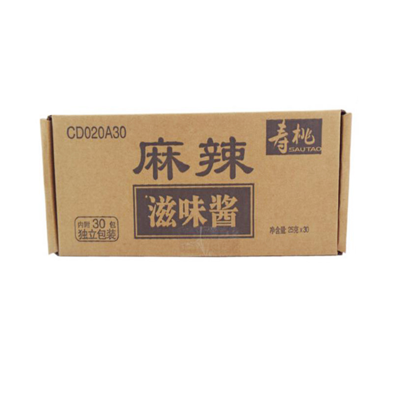 寿桃牌 车仔面麻辣滋味酱整箱 25gx30包 意面捞面酱 7仔车仔面酱料a