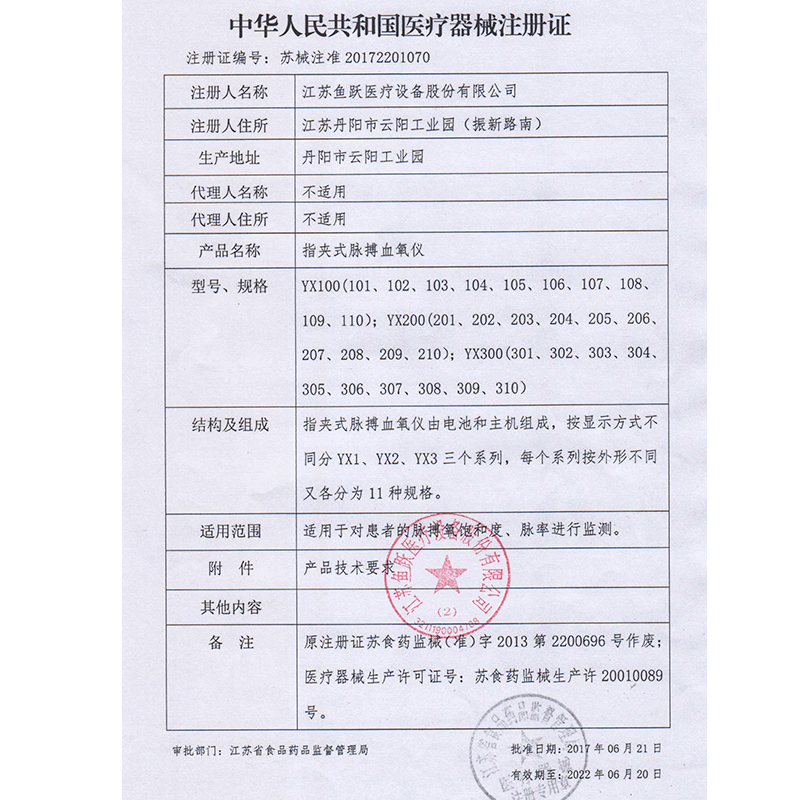 鱼跃血氧仪YX302指夹式脉搏血氧饱和度指示仪器能测量血压吗？