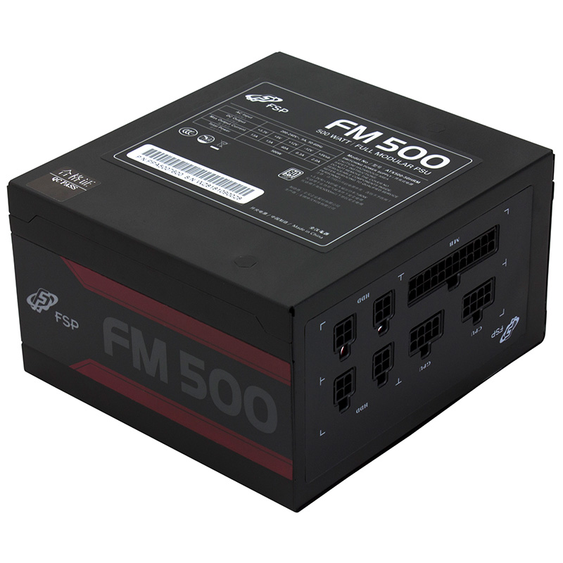全汉（FSP）额定500W FM500电源(五年质保/全模组/80Plus白牌认证/独特S型通风口设计）