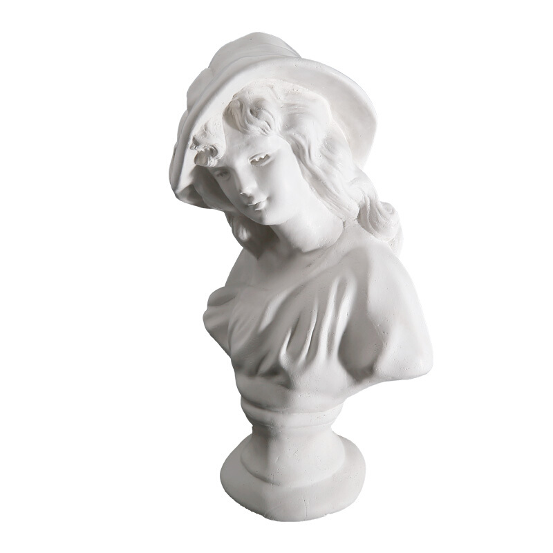 唐帆 茶花女石膏像34cm人物头像素描画室教具装饰雕塑摆件欧式模型