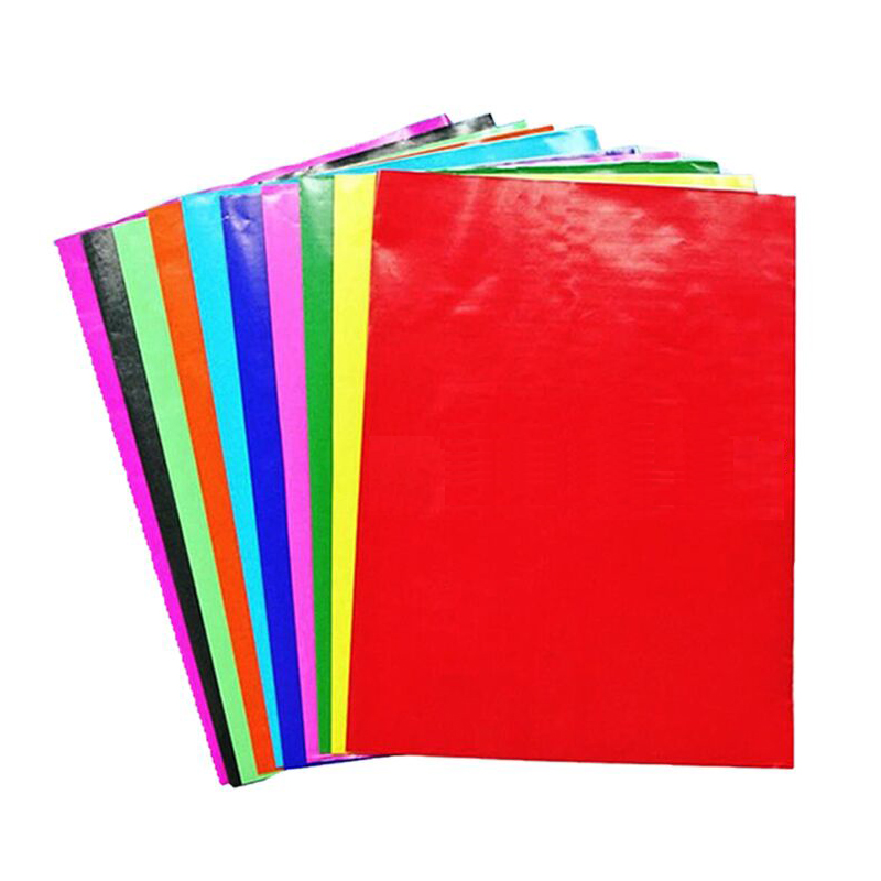 与同 彩色纸彩色8k腊光纸手工纸电光纸 折纸 剪纸手工材料纸张 10个