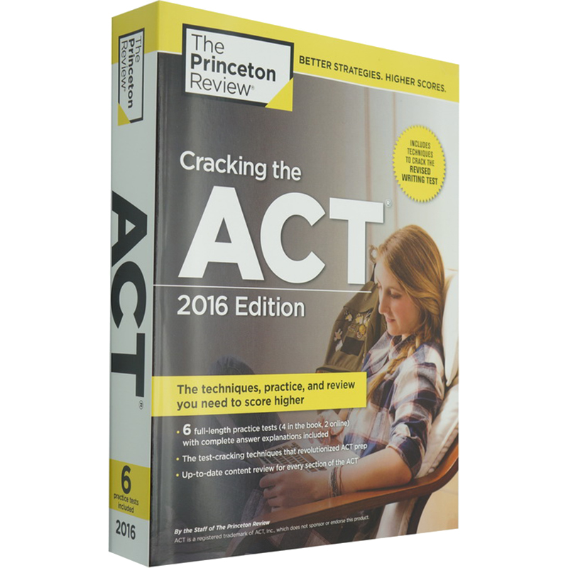 英文原版 Cracking the ACT with 6 Practice Tests, 2016