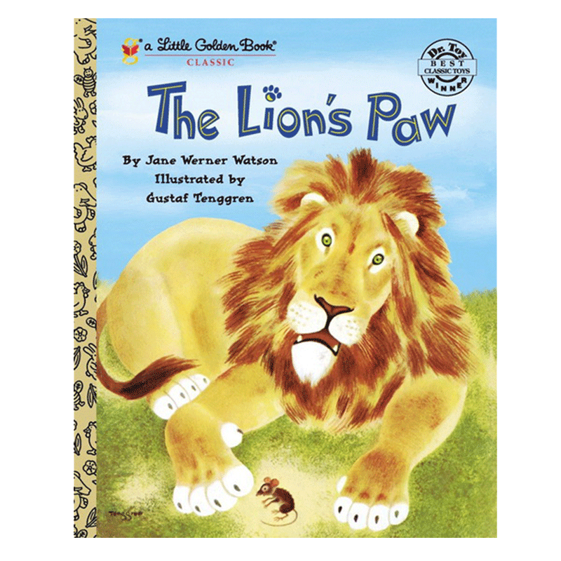 狮子脚上有根刺 英文原版绘本 The Lion is Paw (Little Golden Book) 常青藤爸爸推荐 兰登金色童书 儿童动物故事启蒙图画书