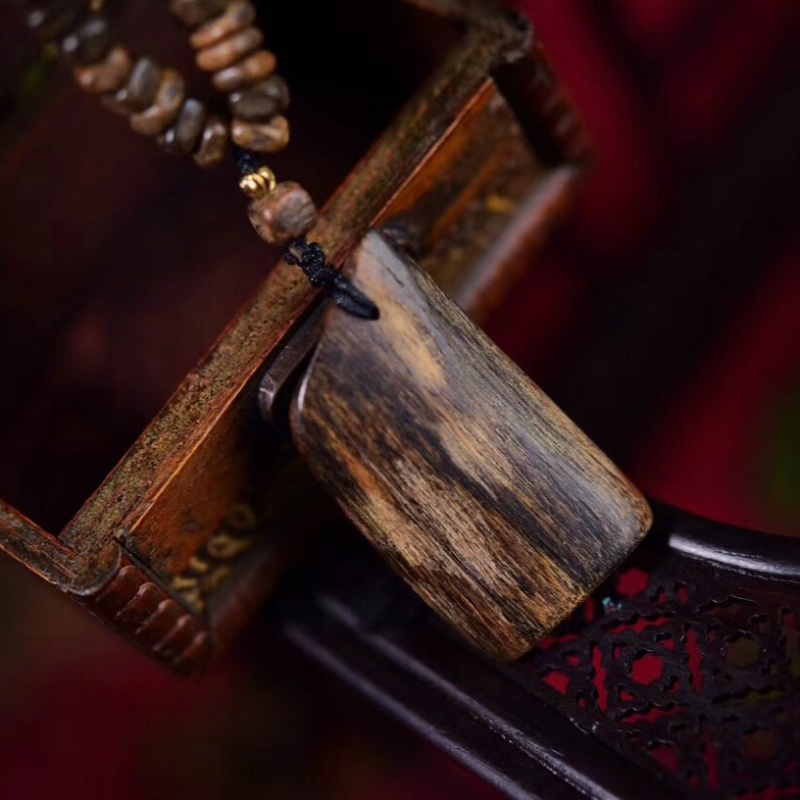 冰珂晶石天然老料达拉干沉香木吊坠项链文玩佛珠男士 礼品汽