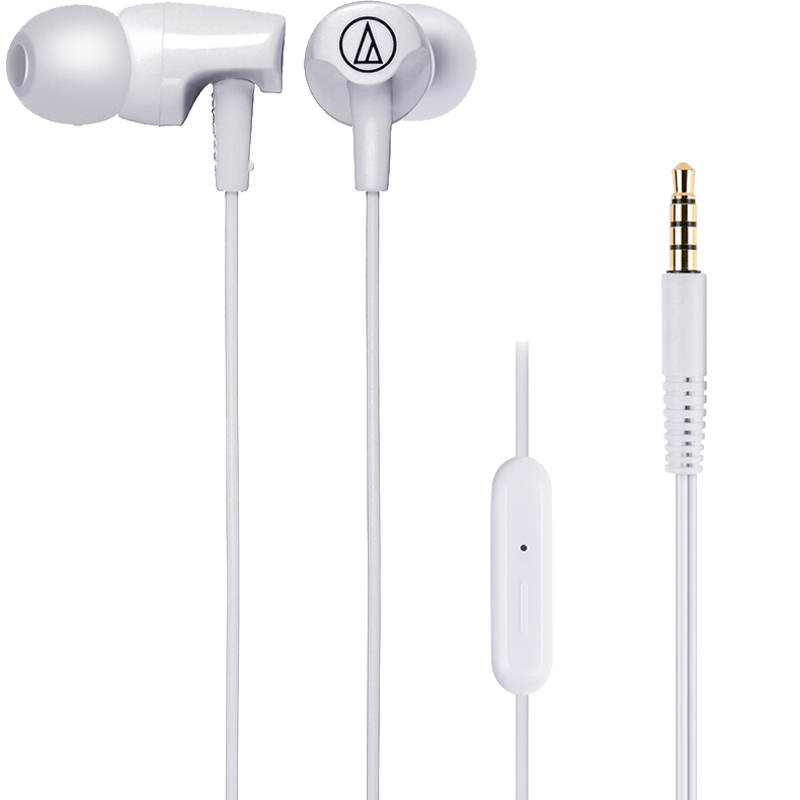 铁三角（Audio-technica） 铁三角 CLR100is 入耳式通话耳机 手机耳麦 白色