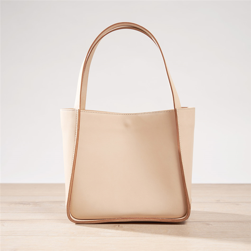 手工牛皮tote bag随行复古青年手提托特包 意大利原色植鞣革