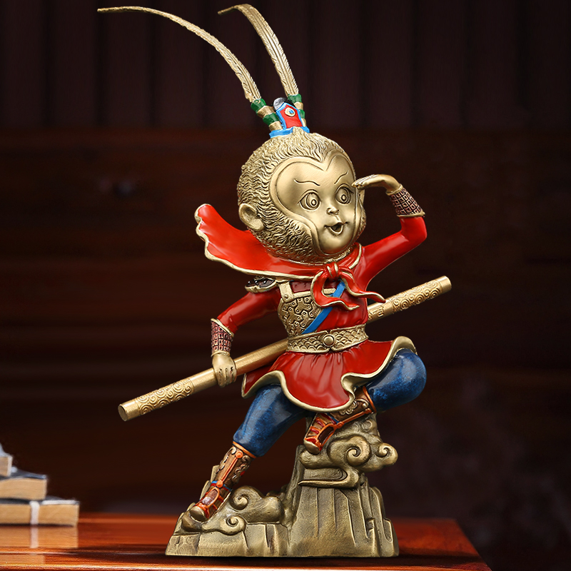 吉善堂 全铜齐天大圣孙悟空摆件工艺品斗战胜佛像家居客厅办公室书房