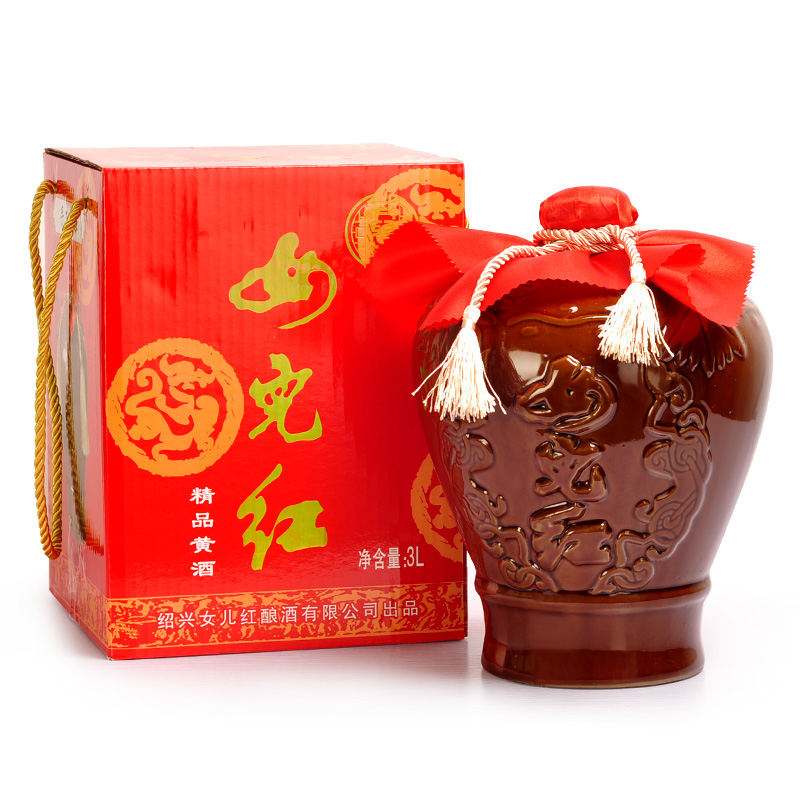 女兒红绍兴黄酒 女儿红婚宴手工花雕酒 3l 六斤坛装
